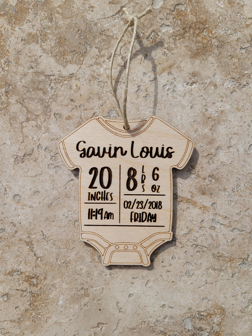 Baby Stats Christmas Ornament / Baby Gift Tag