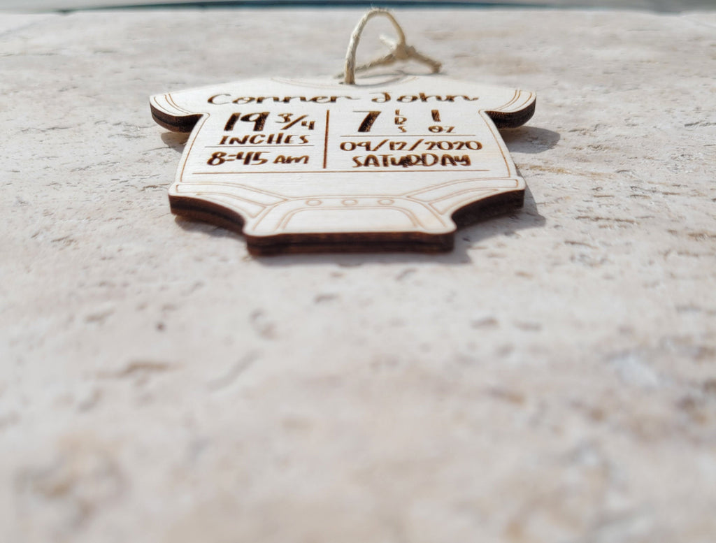 Baby Stats Christmas Ornament / Baby Gift Tag